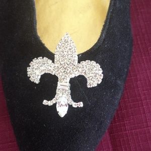 COPY - Fleur di lis Rhinestone Shoe Clips